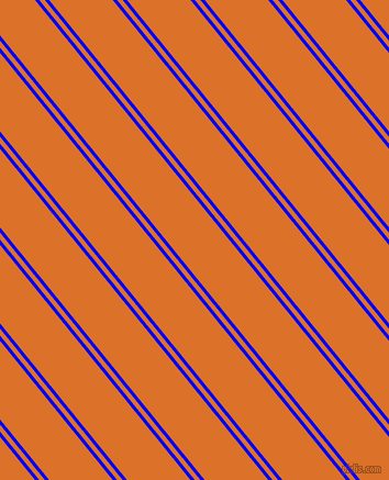 129 degree angles dual striped line, 3 pixel line width, 4 and 45 pixels line spacing, Blue and Tahiti Gold dual two line striped seamless tileable
