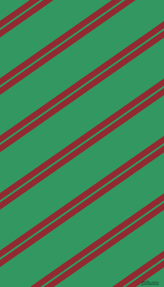 35 degree angles dual stripe line, 12 pixel line width, 4 and 69 pixels line spacing, Bright Red and Eucalyptus dual two line striped seamless tileable