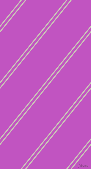 51 degree angles dual stripe line, 4 pixel line width, 8 and 109 pixels line spacing, Chrome White and Fuchsia dual two line striped seamless tileable
