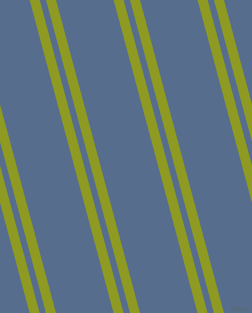 105 degree angles dual stripe lines, 19 pixel lines width, 12 and 109 pixels line spacing, Citron and Kashmir Blue dual two line striped seamless tileable