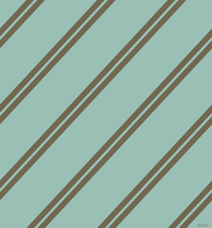 47 degree angles dual striped line, 18 pixel line width, 8 and 124 pixels line spacing, Coffee and Shadow Green dual two line striped seamless tileable