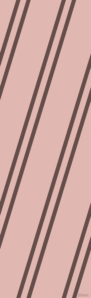 73 degree angles dual stripe lines, 14 pixel lines width, 20 and 103 pixels line spacing, Congo Brown and Cavern Pink dual two line striped seamless tileable