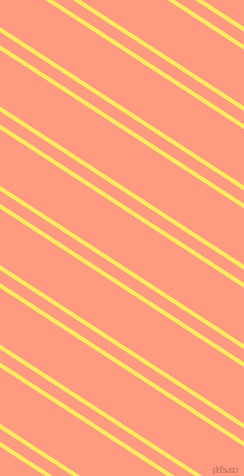147 degree angle dual stripes lines, 6 pixel lines width, 16 and 69 pixel line spacing, Corn and Vivid Tangerine dual two line striped seamless tileable