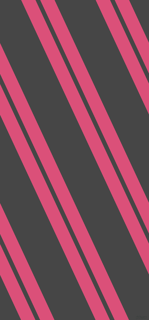 115 degree angle dual striped line, 43 pixel line width, 14 and 123 pixel line spacing, Cranberry and Charcoal dual two line striped seamless tileable