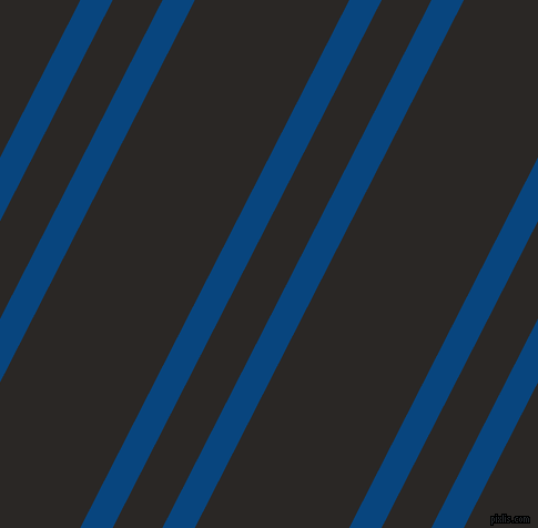 63 degree angle dual striped lines, 26 pixel lines width, 40 and 124 pixel line spacing, Dark Cerulean and Bokara Grey dual two line striped seamless tileable