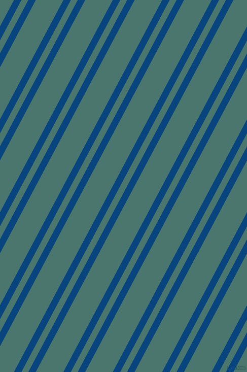 62 degree angle dual stripes line, 13 pixel line width, 12 and 48 pixel line spacing, Dark Cerulean and Dark Green Copper dual two line striped seamless tileable