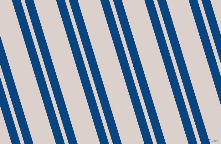 107 degree angles dual stripes line, 27 pixel line width, 12 and 69 pixels line spacing, Dark Cerulean and Swiss Coffee dual two line striped seamless tileable