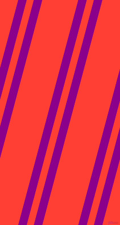 75 degree angle dual stripes line, 29 pixel line width, 24 and 122 pixel line spacing, Dark Magenta and Red Orange dual two line striped seamless tileable