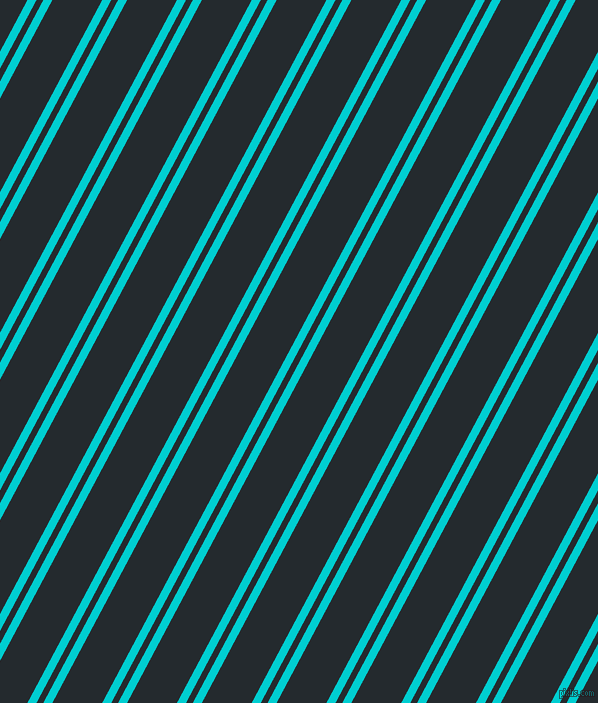 62 degree angles dual striped line, 8 pixel line width, 6 and 44 pixels line spacingDark Turquoise and Cinder dual two line striped seamless tileable