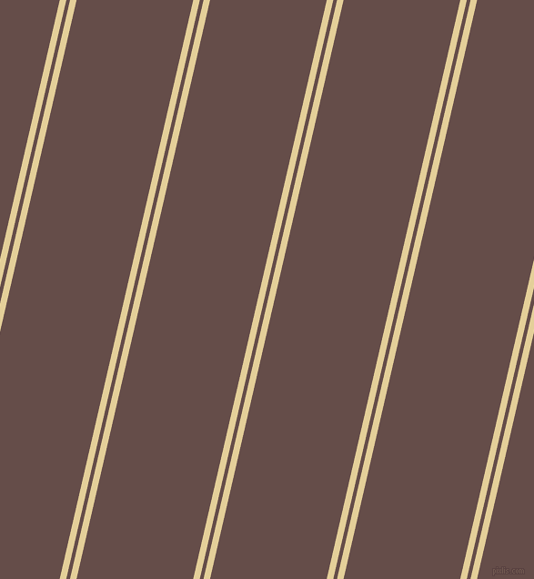77 degree angle dual stripes line, 7 pixel line width, 4 and 125 pixel line spacing, Double Colonial White and Congo Brown dual two line striped seamless tileable