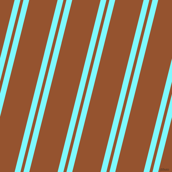 76 degree angle dual striped lines, 23 pixel lines width, 12 and 112 pixel line spacing, Electric Blue and Chelsea Gem dual two line striped seamless tileable