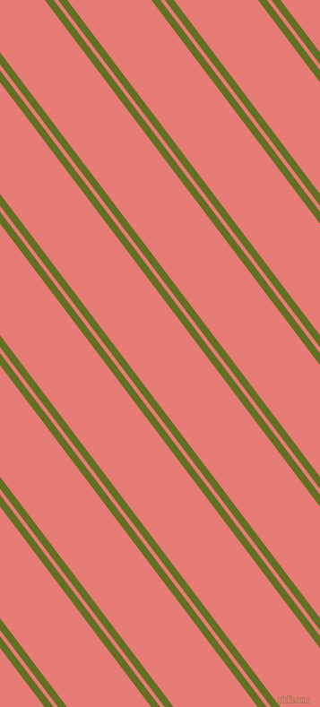 127 degree angles dual stripes line, 8 pixel line width, 4 and 75 pixels line spacing, Fiji Green and Geraldine dual two line striped seamless tileable