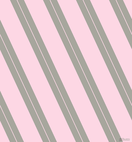 115 degree angles dual striped lines, 21 pixel lines width, 2 and 60 pixels line spacing, Foggy Grey and Pig Pink dual two line striped seamless tileable