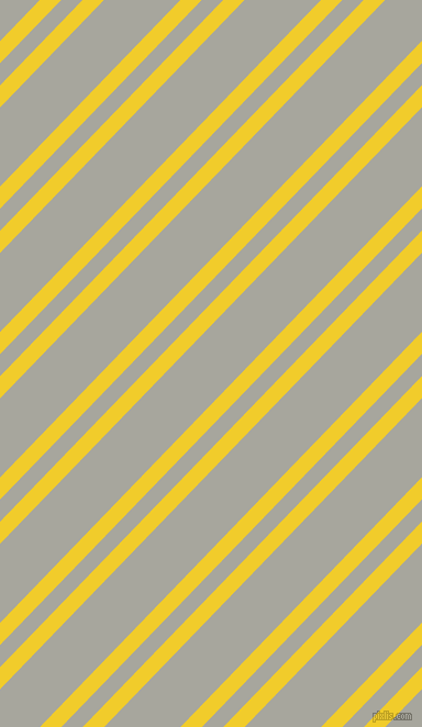 46 degree angle dual stripes line, 14 pixel line width, 14 and 50 pixel line spacing, Golden Dream and Foggy Grey dual two line striped seamless tileable