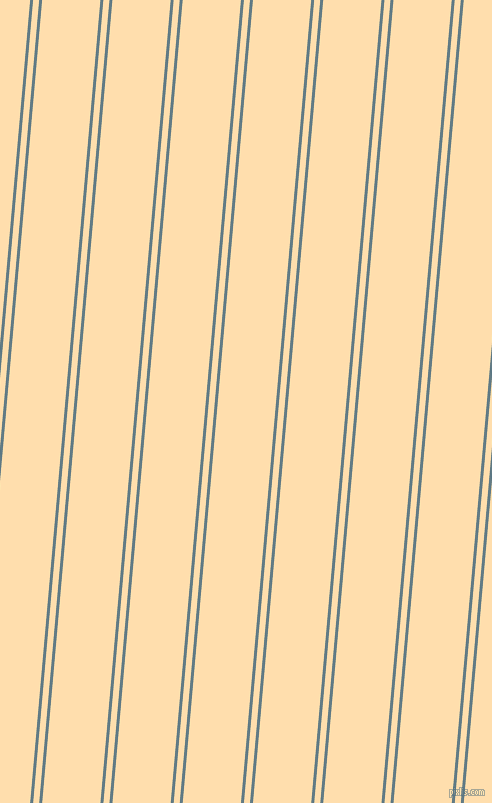 85 degree angle dual striped line, 3 pixel line width, 6 and 58 pixel line spacing, Hoki and Navajo White dual two line striped seamless tileable