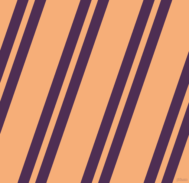 71 degree angles dual striped line, 35 pixel line width, 20 and 107 pixels line spacing, Hot Purple and Tacao dual two line striped seamless tileable