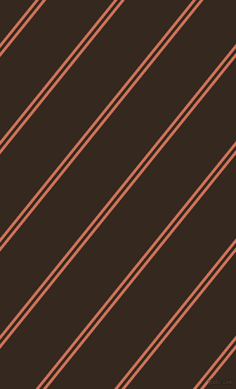 51 degree angle dual stripe line, 4 pixel line width, 4 and 75 pixel line spacing, Japonica and Cocoa Brown dual two line striped seamless tileable