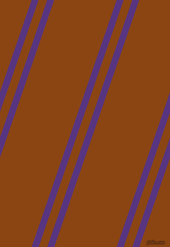71 degree angles dual stripe lines, 13 pixel lines width, 16 and 116 pixels line spacing, Kingfisher Daisy and Saddle Brown dual two line striped seamless tileable