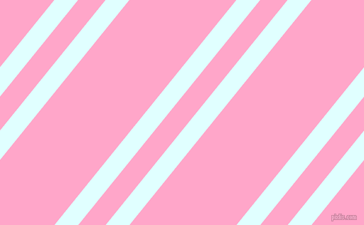 51 degree angles dual striped line, 26 pixel line width, 30 and 117 pixels line spacing, Light Cyan and Carnation Pink dual two line striped seamless tileable