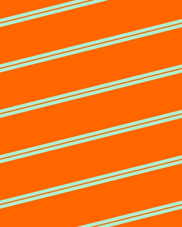 14 degree angles dual stripes lines, 11 pixel lines width, 4 and 118 pixels line spacing, Magic Mint and Safety Orange dual two line striped seamless tileable