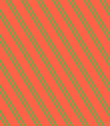 122 degree angles dual stripes lines, 3 pixel lines width, 8 and 30 pixels line spacing, Malachite and Tomato dual two line striped seamless tileable