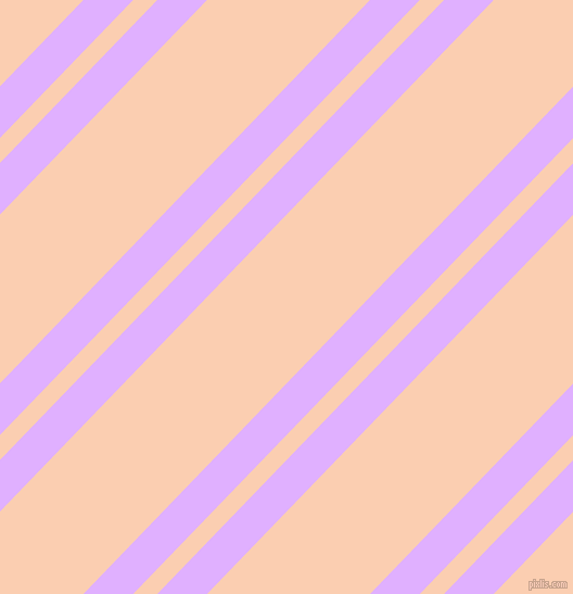 46 degree angles dual striped lines, 33 pixel lines width, 16 and 108 pixels line spacing, Mauve and Apricot dual two line striped seamless tileable