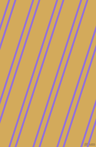 72 degree angle dual stripes line, 6 pixel line width, 14 and 51 pixel line spacing, Medium Purple and Apache dual two line striped seamless tileable