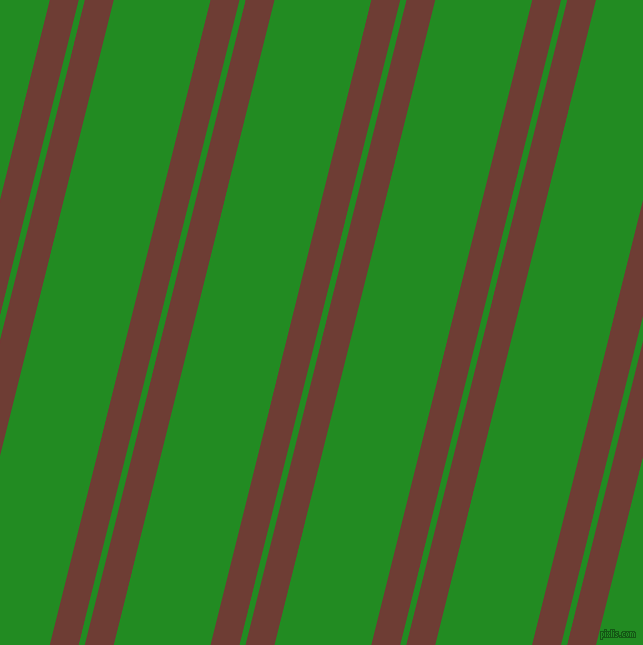 76 degree angle dual stripes line, 28 pixel line width, 6 and 94 pixel line spacingMetallic Copper and Forest Green dual two line striped seamless tileable
