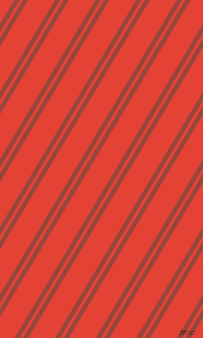 59 degree angle dual striped line, 9 pixel line width, 6 and 47 pixel line spacing, Mojo and Cinnabar dual two line striped seamless tileable