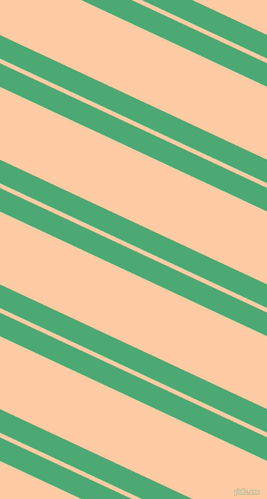 155 degree angles dual stripes lines, 30 pixel lines width, 6 and 93 pixels line spacing, Ocean Green and Peach dual two line striped seamless tileable