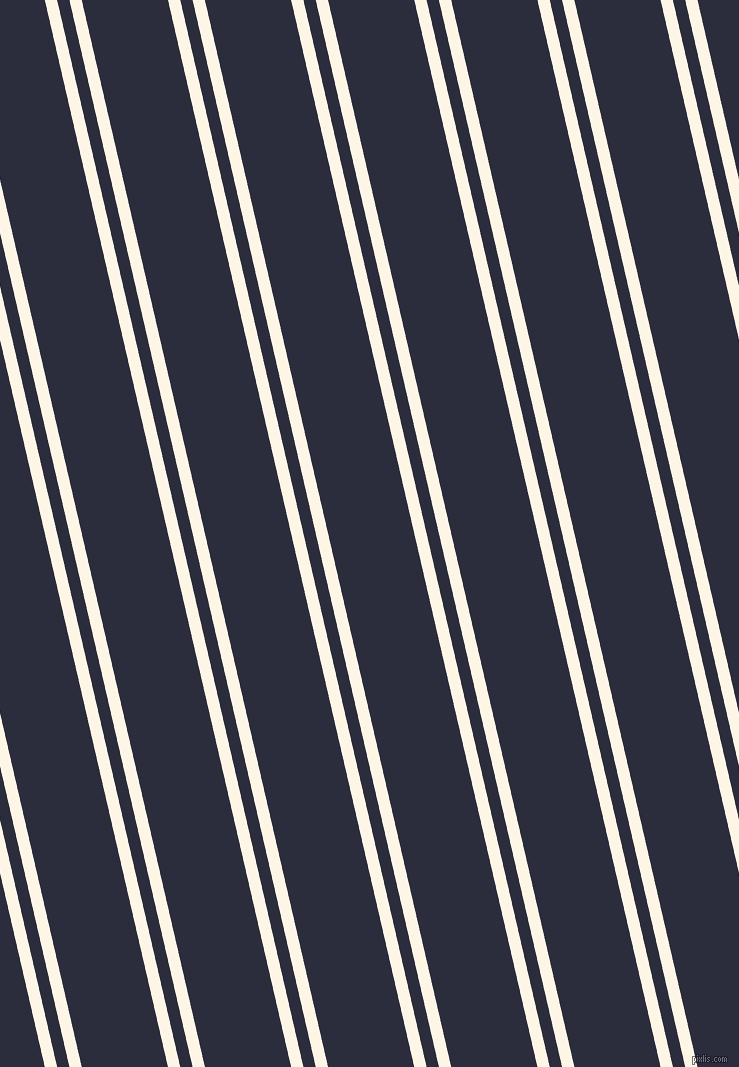 103 degree angles dual stripes lines, 12 pixel lines width, 12 and 84 pixels line spacing, Old Lace and Black Rock dual two line striped seamless tileable