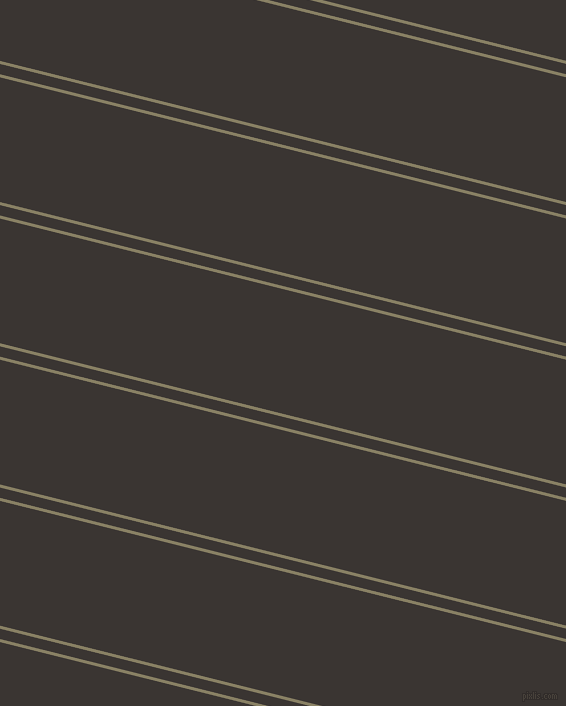166 degree angles dual striped lines, 3 pixel lines width, 10 and 121 pixels line spacing, Olive Haze and Kilamanjaro dual two line striped seamless tileable