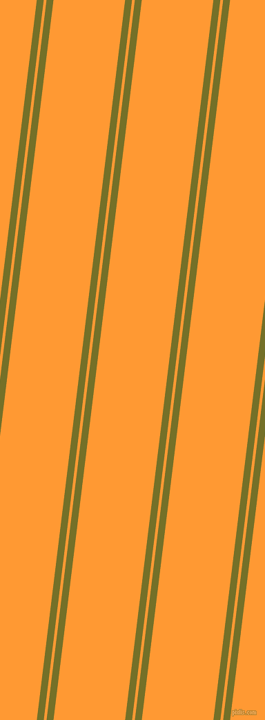 83 degree angles dual striped lines, 10 pixel lines width, 4 and 103 pixels line spacing, Olivetone and Neon Carrot dual two line striped seamless tileable