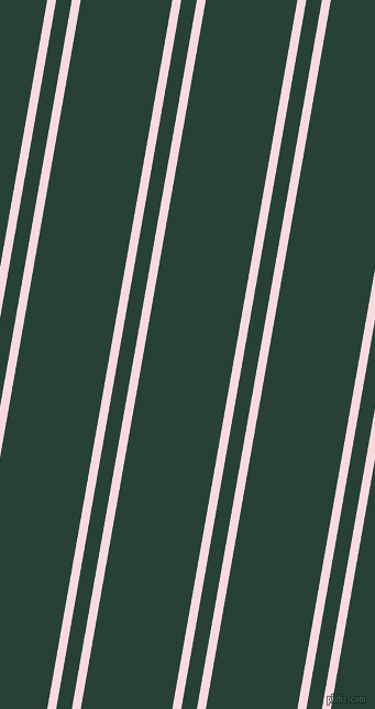 80 degree angles dual stripe line, 8 pixel line width, 14 and 82 pixels line spacing, Pale Pink and English Holly dual two line striped seamless tileable