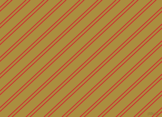 43 degree angles dual striped line, 3 pixel line width, 6 and 28 pixels line spacing, Persian Red and Luxor Gold dual two line striped seamless tileable