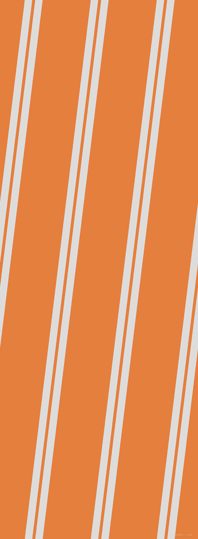 83 degree angles dual striped lines, 15 pixel lines width, 6 and 97 pixels line spacing, Porcelain and Pizazz dual two line striped seamless tileable
