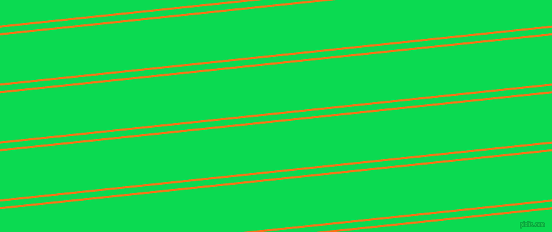 6 degree angles dual stripe line, 3 pixel line width, 8 and 69 pixels line spacing, Pumpkin and Malachite dual two line striped seamless tileable