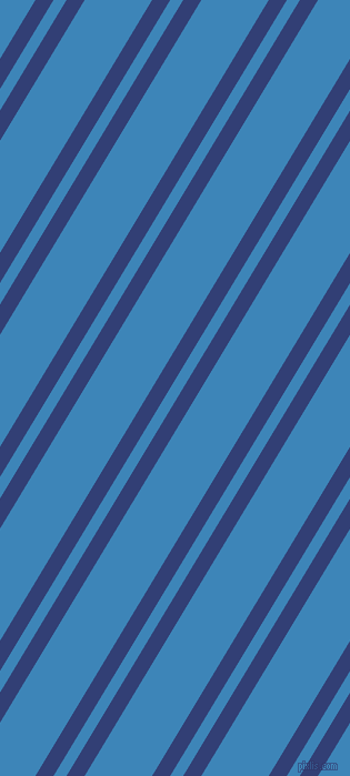 59 degree angles dual stripes line, 14 pixel line width, 10 and 52 pixels line spacing, Resolution Blue and Curious Blue dual two line striped seamless tileable