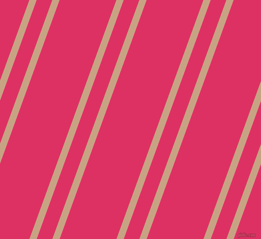 70 degree angles dual stripes lines, 14 pixel lines width, 30 and 109 pixels line spacing, Rodeo Dust and Cerise dual two line striped seamless tileable