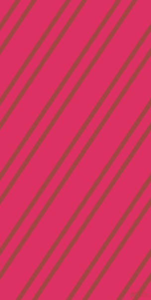 56 degree angle dual stripe lines, 9 pixel lines width, 18 and 48 pixel line spacing, Roof Terracotta and Cerise dual two line striped seamless tileable