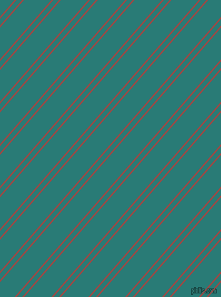 49 degree angle dual striped line, 2 pixel line width, 6 and 29 pixel line spacing, Roof Terracotta and Elm dual two line striped seamless tileable