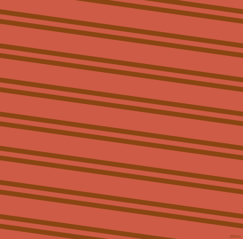 172 degree angle dual striped line, 16 pixel line width, 16 and 65 pixel line spacing, Saddle Brown and Dark Coral dual two line striped seamless tileable