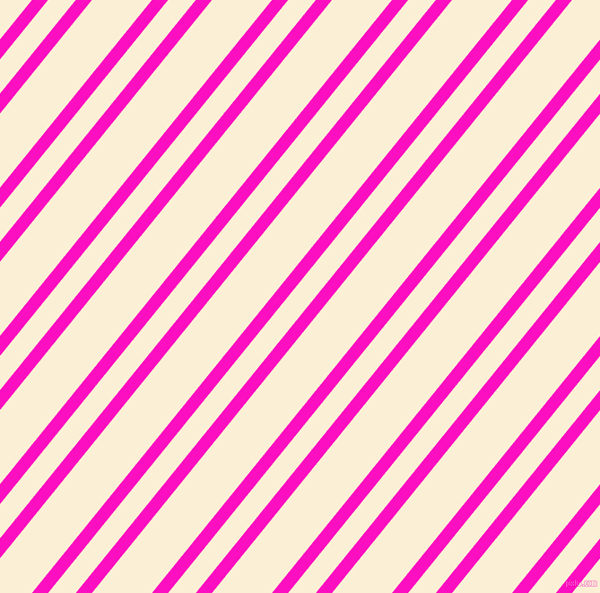 51 degree angles dual striped line, 14 pixel line width, 24 and 52 pixels line spacing, Shocking Pink and Half Dutch White dual two line striped seamless tileable
