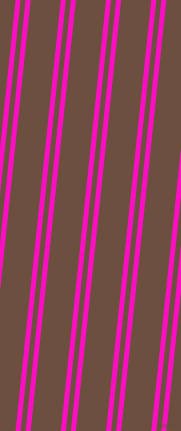 84 degree angle dual striped line, 10 pixel line width, 10 and 60 pixel line spacing, Shocking Pink and Spice dual two line striped seamless tileable