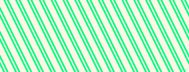 116 degree angles dual stripe line, 7 pixel line width, 6 and 24 pixels line spacing, Spring Green and Old Lace dual two line striped seamless tileable