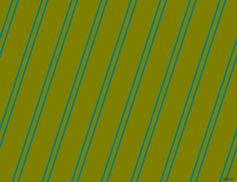 72 degree angles dual stripe lines, 6 pixel lines width, 12 and 71 pixels line spacing, Teal and Olive dual two line striped seamless tileable