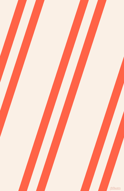 72 degree angles dual striped lines, 28 pixel lines width, 30 and 117 pixels line spacing, Tomato and Linen dual two line striped seamless tileable