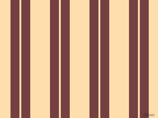 vertical dual line stripes, 29 pixel line width, 6 and 64 pixel line spacing, Tosca and Navajo White dual two line striped seamless tileable