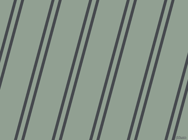 75 degree angles dual stripe line, 10 pixel line width, 14 and 91 pixels line spacing, Tuna and Pewter dual two line striped seamless tileable