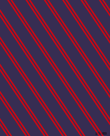 124 degree angle dual striped line, 5 pixel line width, 4 and 36 pixel line spacing, Venetian Red and Cherry Pie dual two line striped seamless tileable